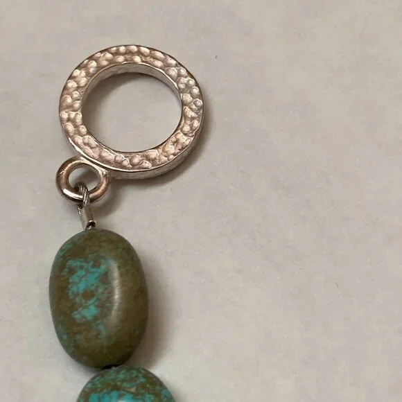 Turquoise Toggle Bracelet 7.25" - Picture 6 of 6